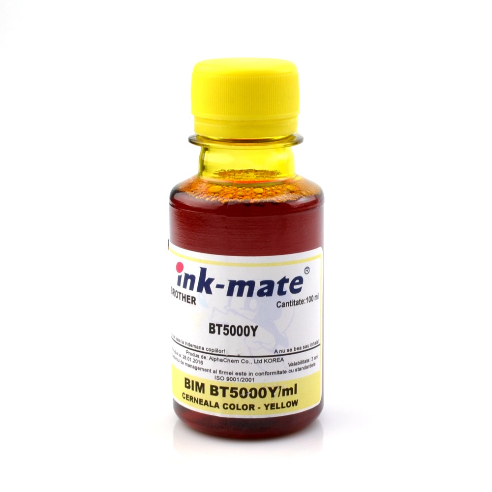 Cerneala refill Yellow pentru imprimante Brother T300 T500 T700 T800 1000 ml - imagine 4